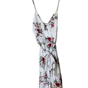 EUC ANGL Purple Snow White Floral High Low Maxi Dress Small